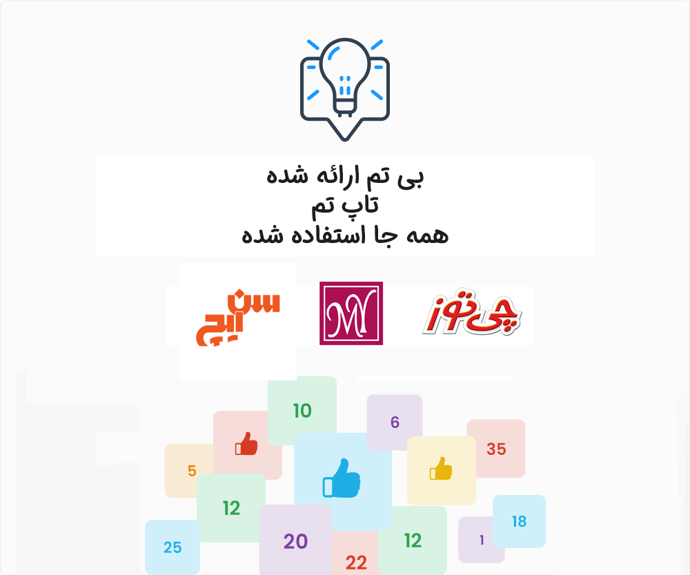 محبوب ترین قالب وردپرس در ایران بی تم است.