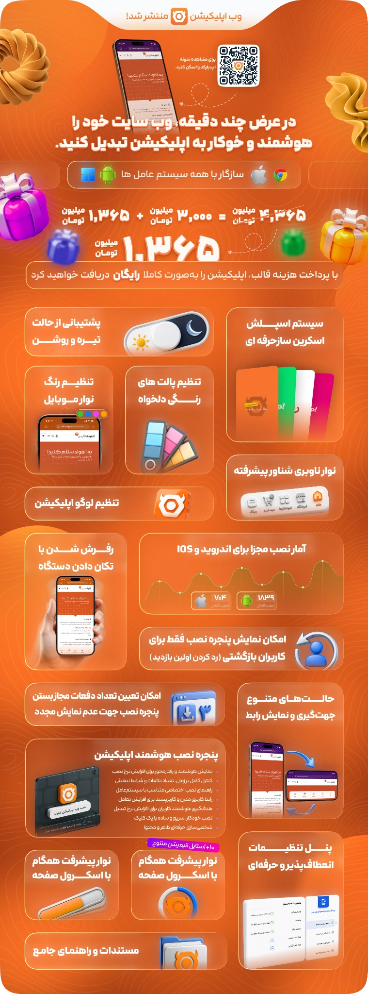 وب اپلیکیشین اختصاصی انفولد هیولای وردپرس فقط در راست چین اپلیکیشن اختصاصی انفولد