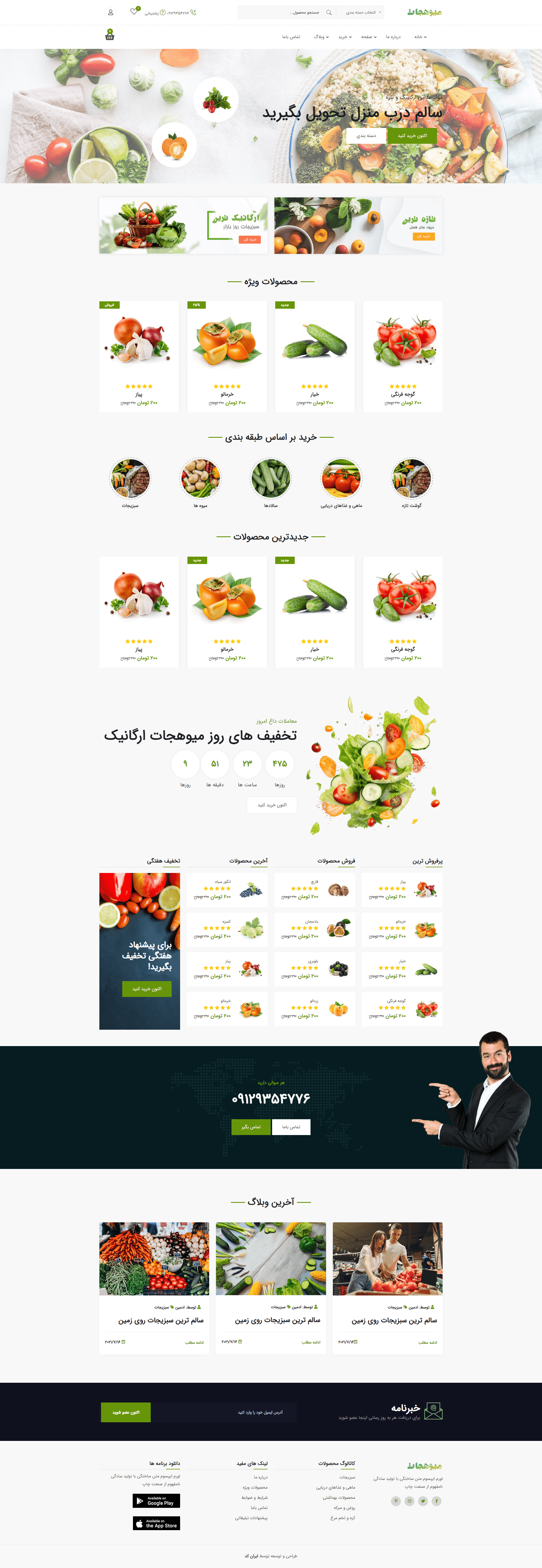 قالب HTML فروشگاهی Fruits