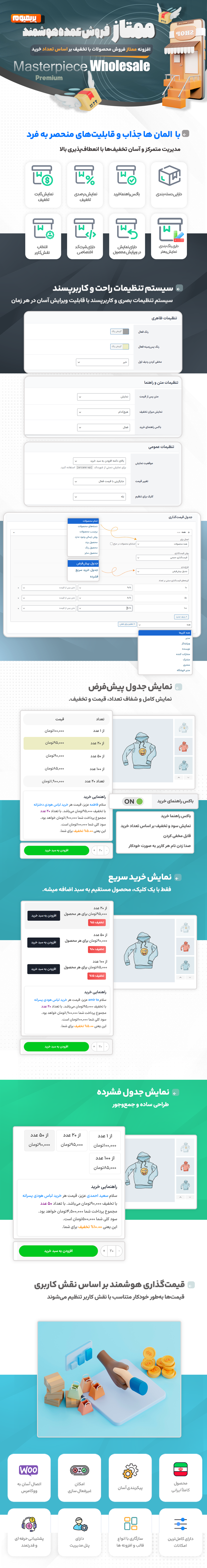 افزونه قیمت‌گذاری بر اساس تعداد