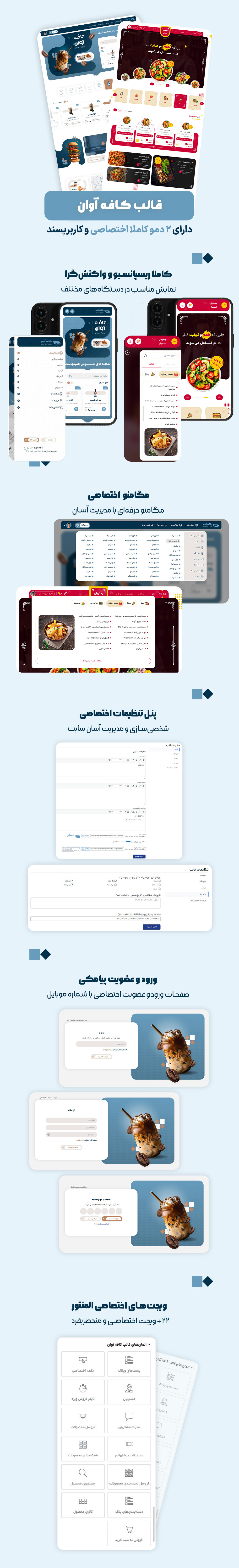 قالب وردپرس فروشگاهی اختصاصی کافه آوان
