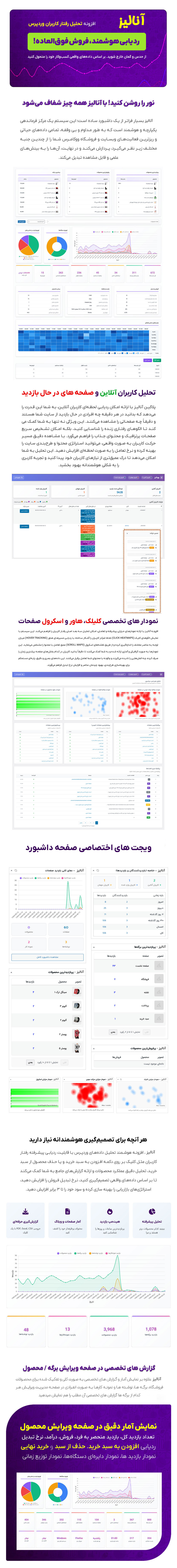 افزونه رفتار کاربران و آمار بازدید وردپرس - آنالیز