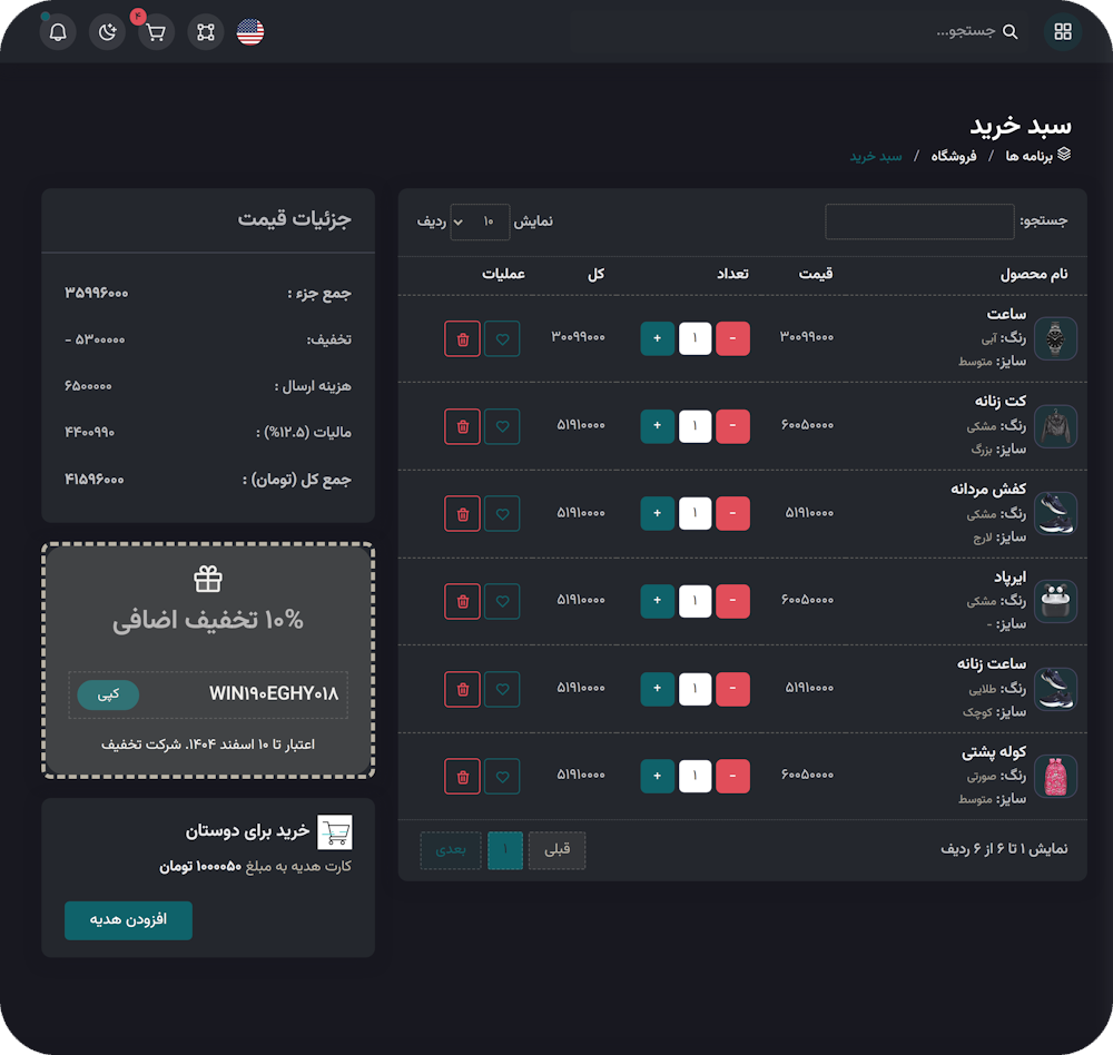 قالب مدیریتی HTML