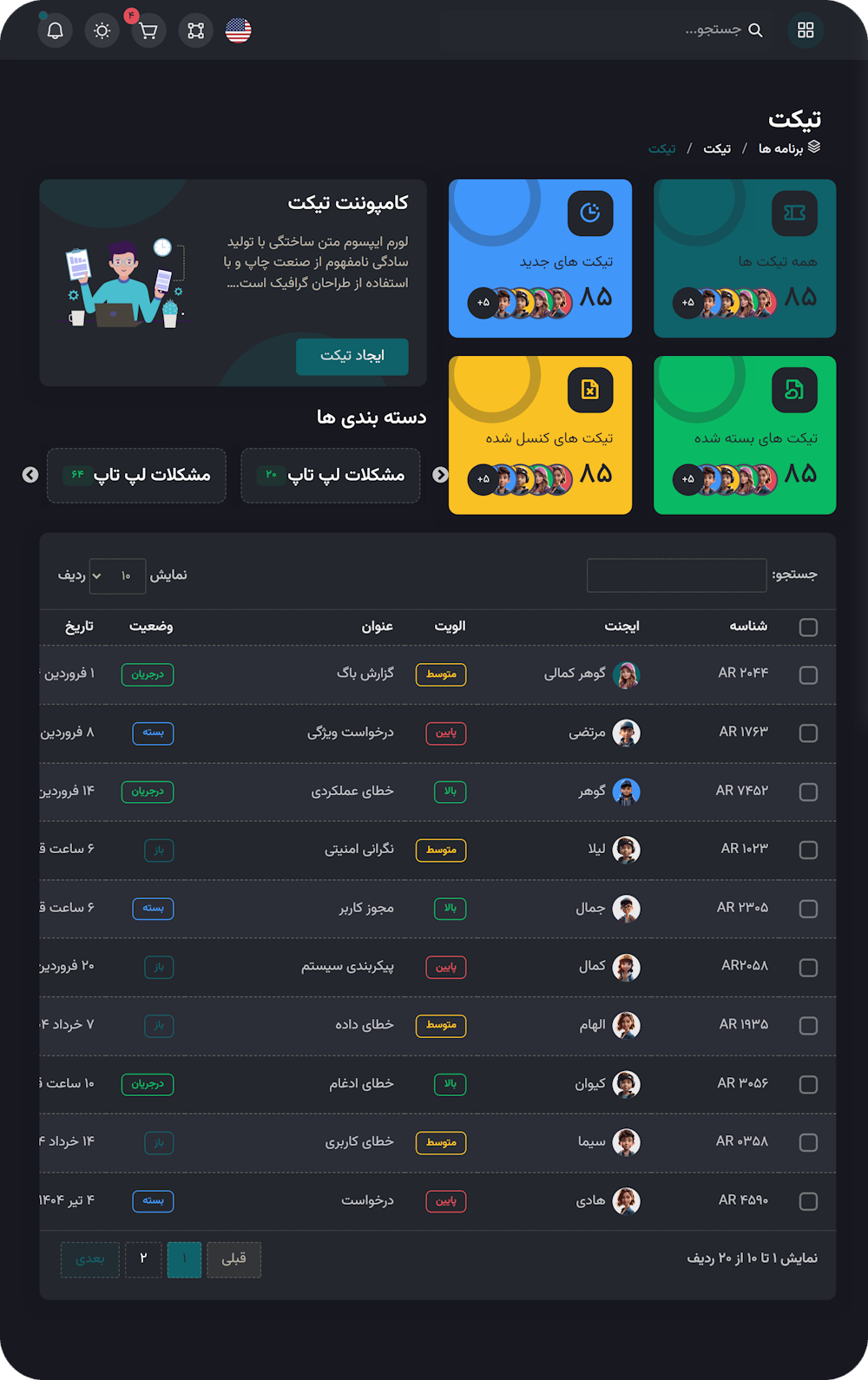 قالب HTML مدیریتی کای ادمین
