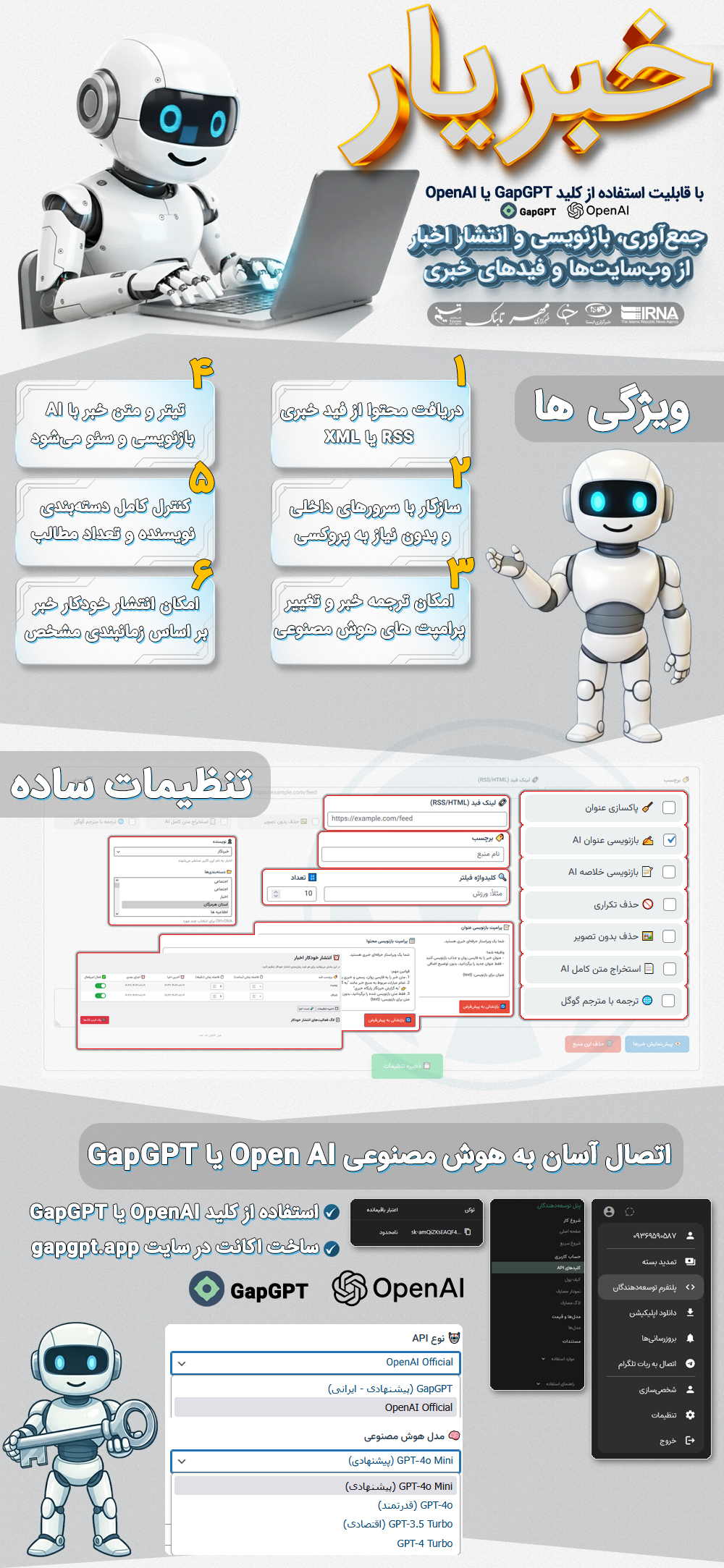 خبریار، افزونه خبرخوان هوش مصنوعی وردپرس