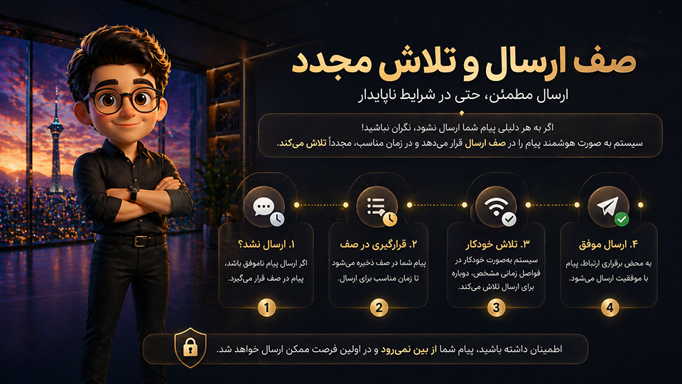 صف ارسال و تلاش مجدد