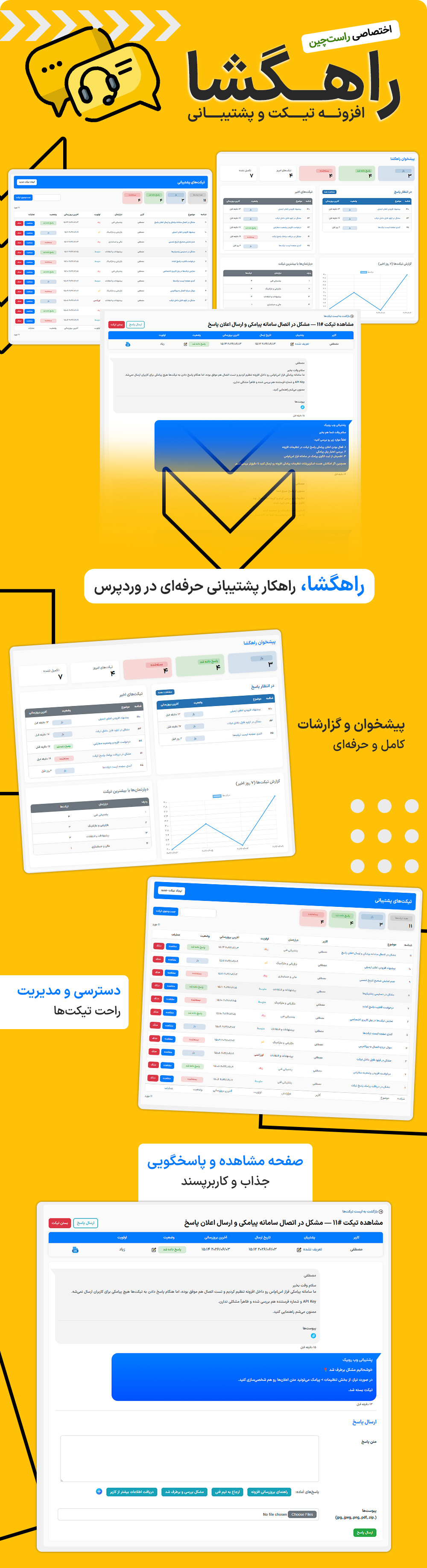 افزونه تیکت و پشتیبانی راهگشا