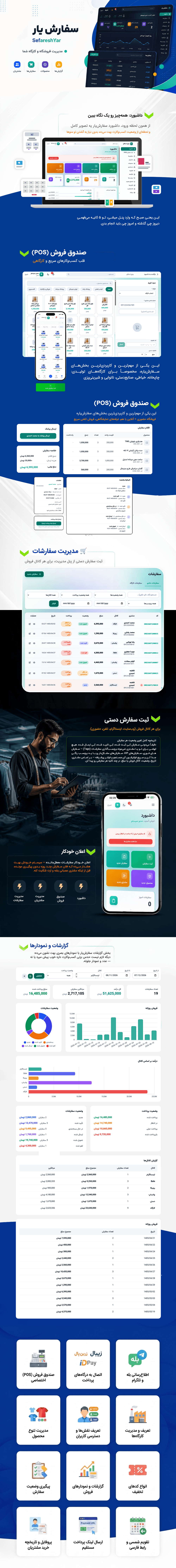 ویژگی های اسکریپت سفارش یار